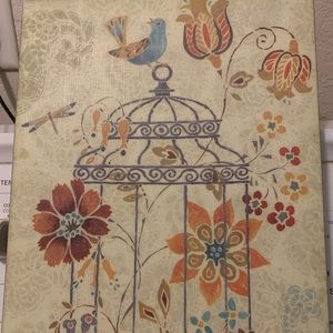 Canvas bird decor